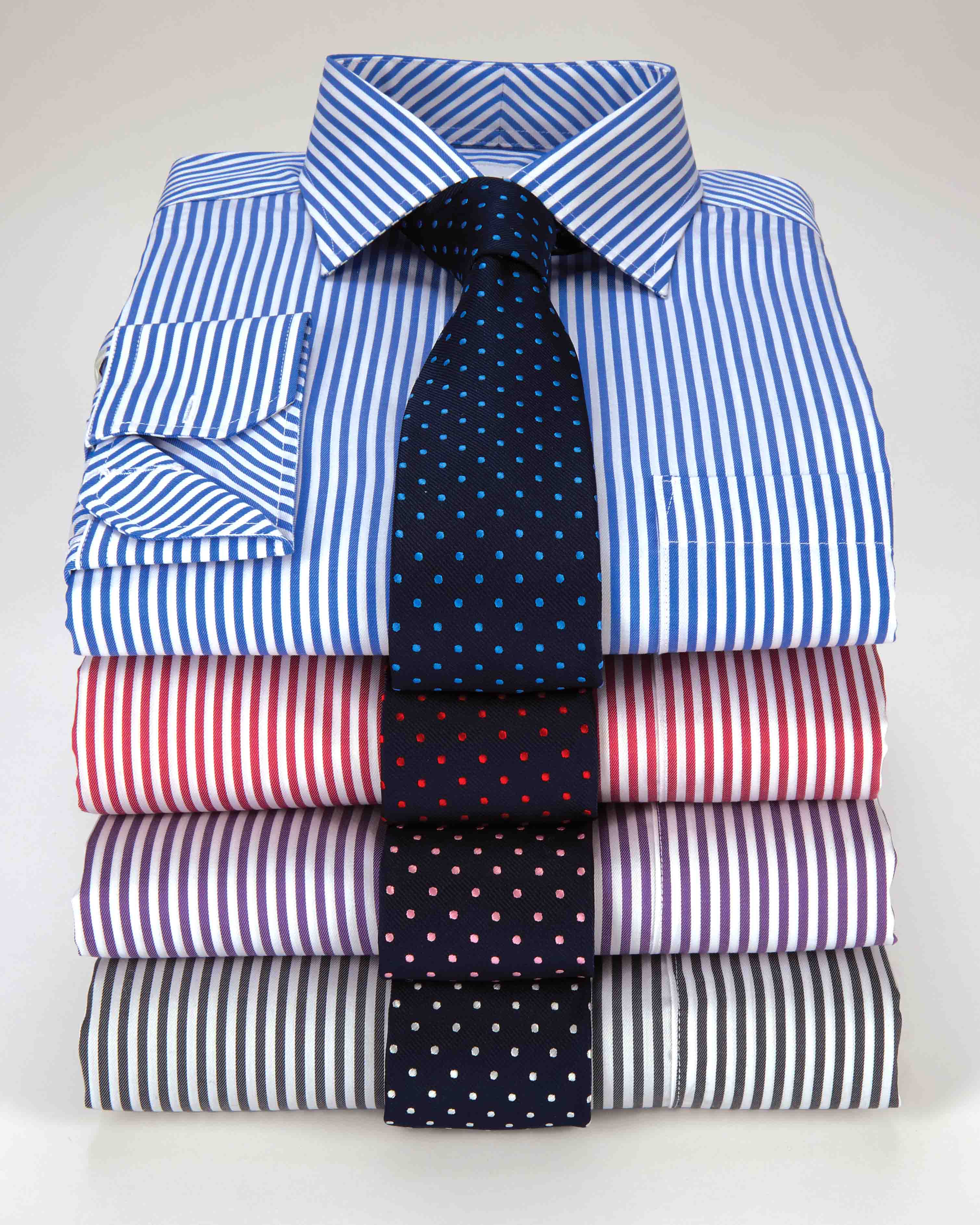 Men's Double TWO Paradigm 100% Cotton Non-Iron Stripe Shirt | Sugdens ...